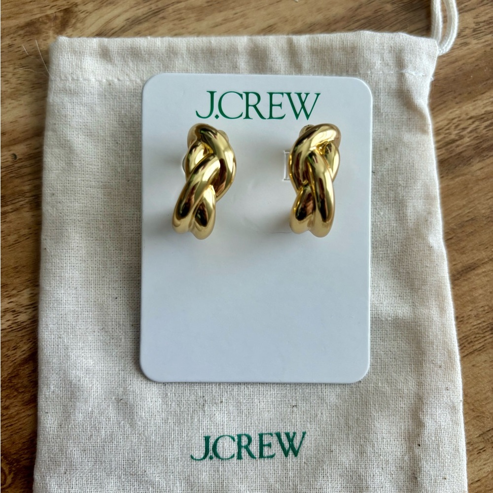 J. Crew Gold Braided hoop earrings - Picture 5 of 5
